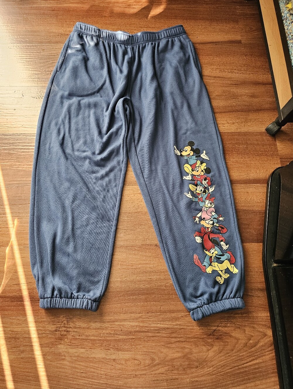 Blue Graphic Fleece Sweat Pants with Disney Looney Tunes Characters